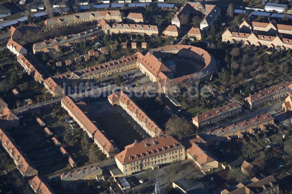 Wittenberg Ortsteil Piesteritz aus der Vogelperspektive: Werkssiedlung Piesteritz einem Stadtteil in Wittenberg im Bundesland Sachsen-Anhalt