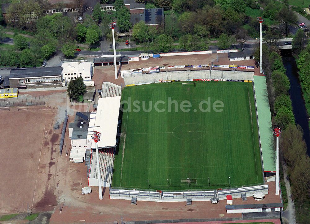 Ahlen von oben - Wersestadion - Heimstätte von Rot Weiss Ahlen