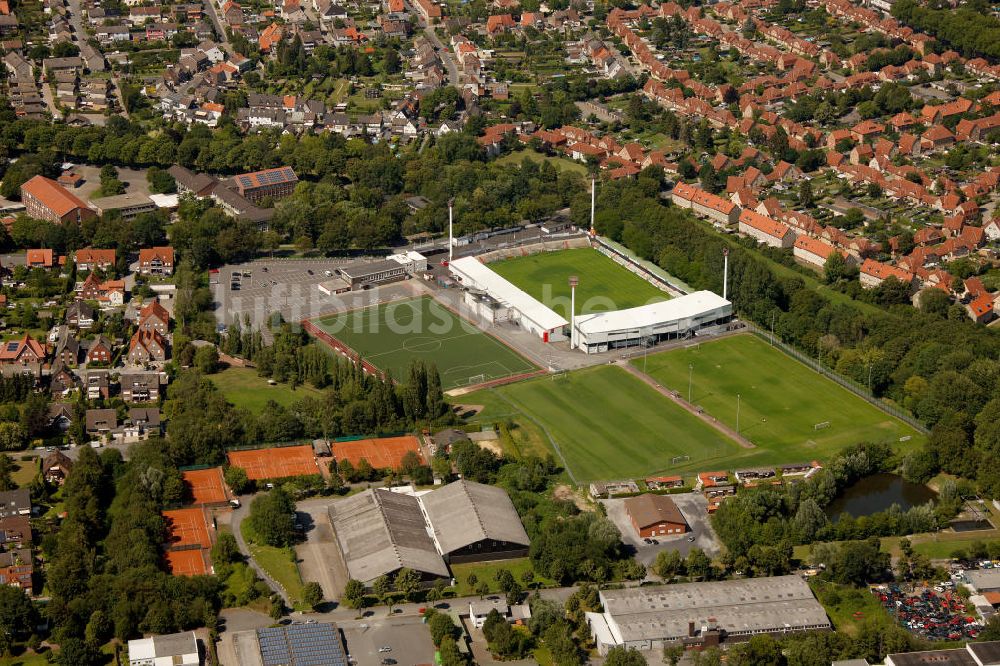 Luftaufnahme Ahlen - Wersestadion - Heimstätte von Rot Weiss Ahlen