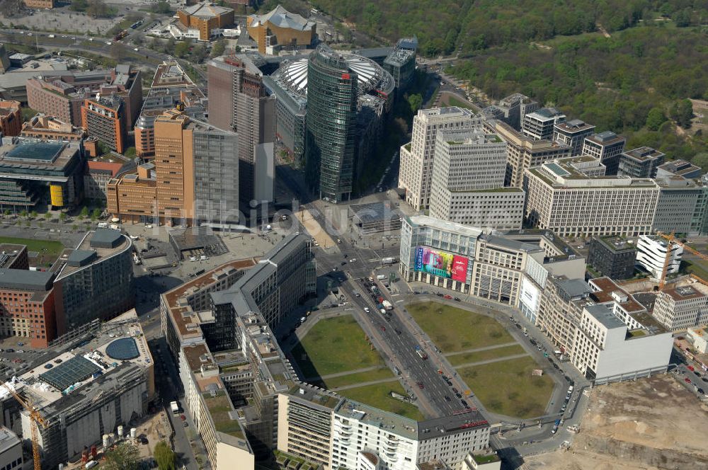 Luftbild Berlin - Wertheim-Areal - Bauland am Leipziger Platz in Berlin- Mitte