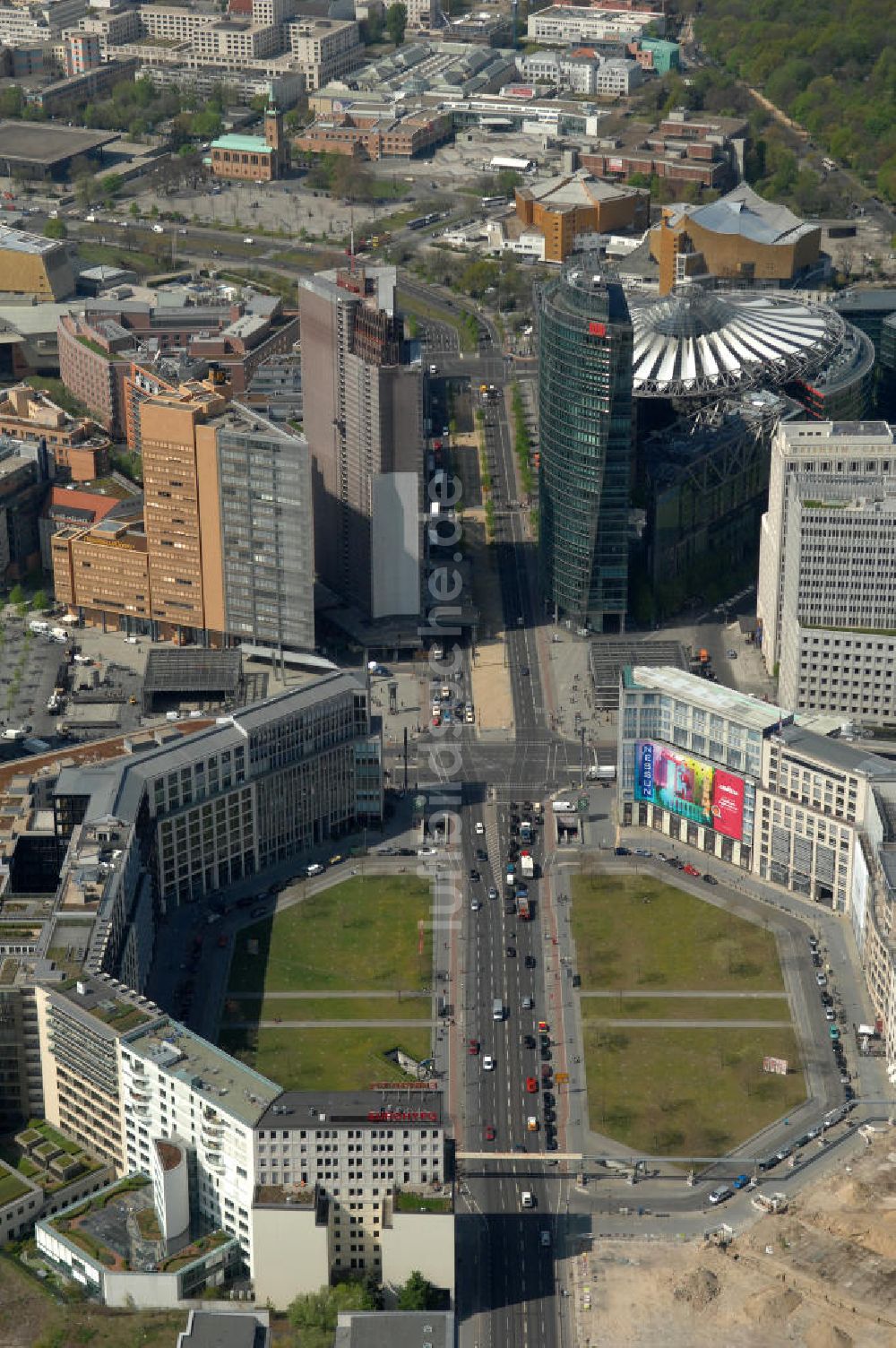 Berlin aus der Vogelperspektive: Wertheim-Areal - Bauland am Leipziger Platz in Berlin- Mitte