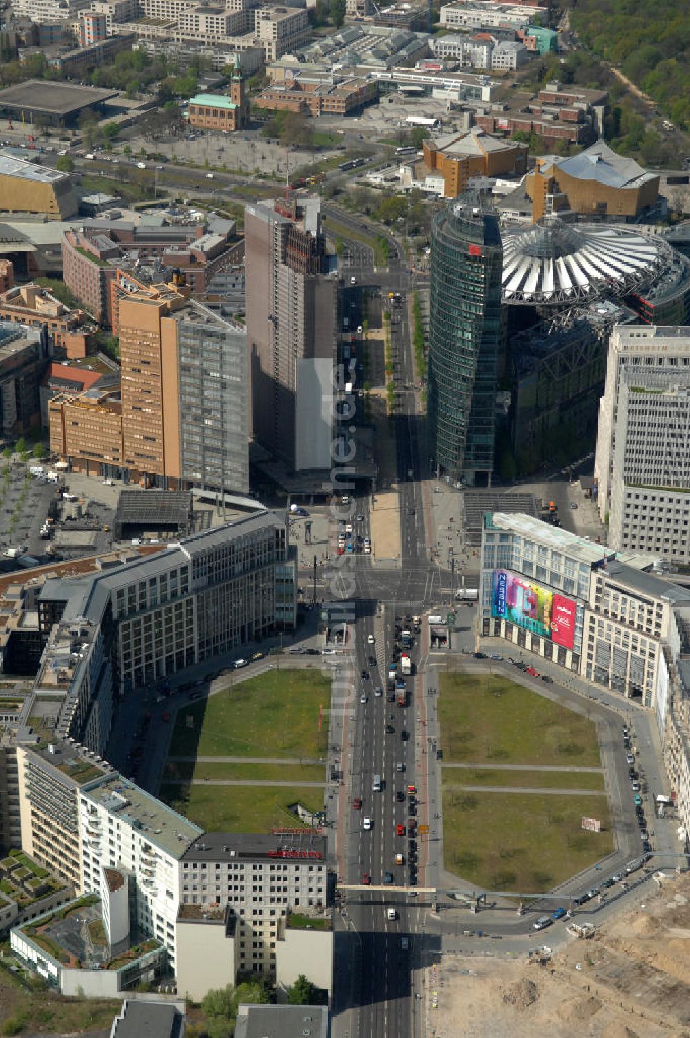 Luftbild Berlin - Wertheim-Areal - Bauland am Leipziger Platz in Berlin- Mitte