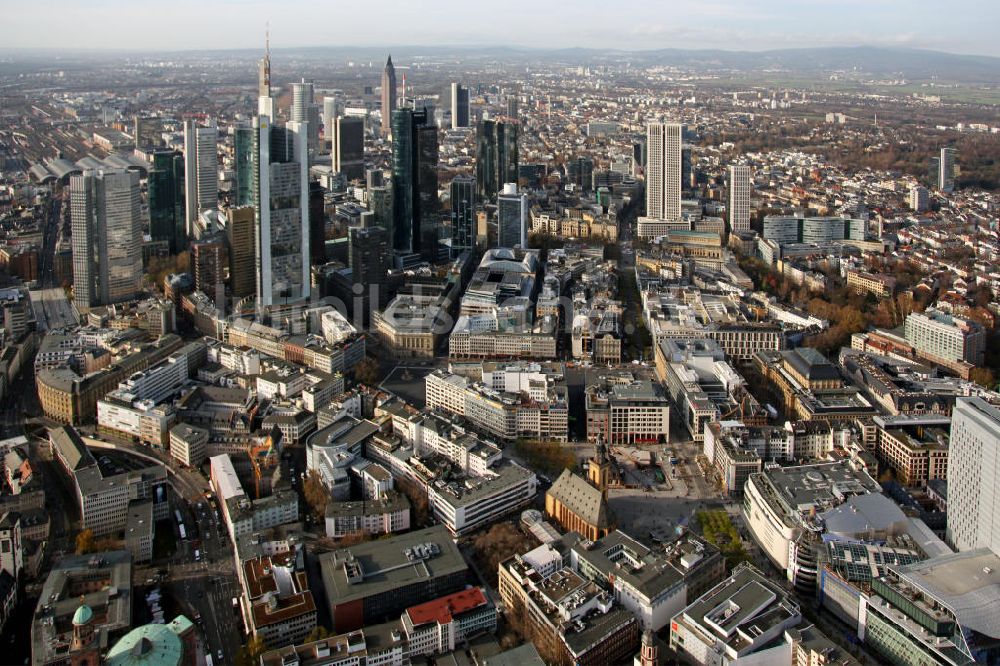 Luftaufnahme Frankfurt am Main - Wertpapierbörse und Katharinenkirche in Frankfurt am Main