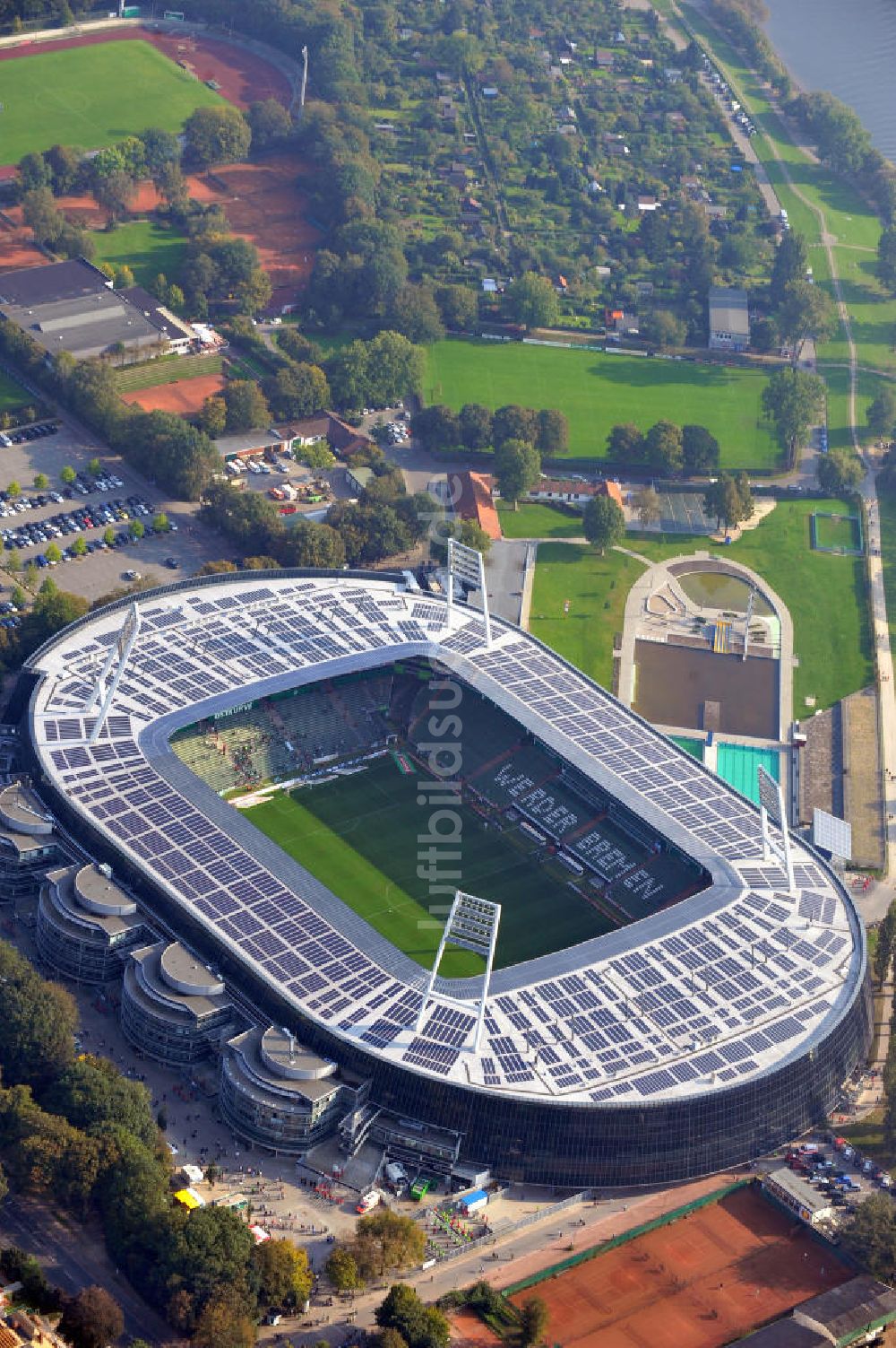 Bremen von oben - Weserstadion in Bremen