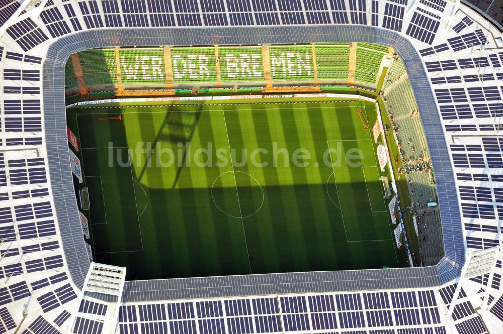 Bremen aus der Vogelperspektive: Weserstadion in Bremen