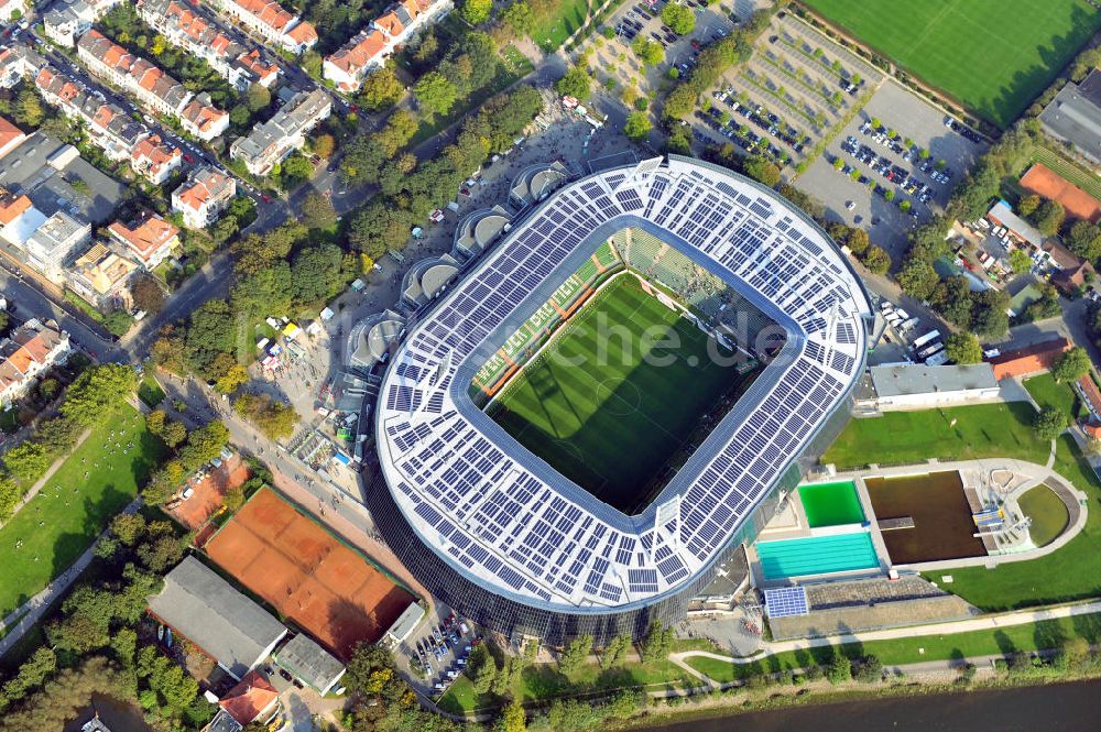 Bremen aus der Vogelperspektive: Weserstadion in Bremen