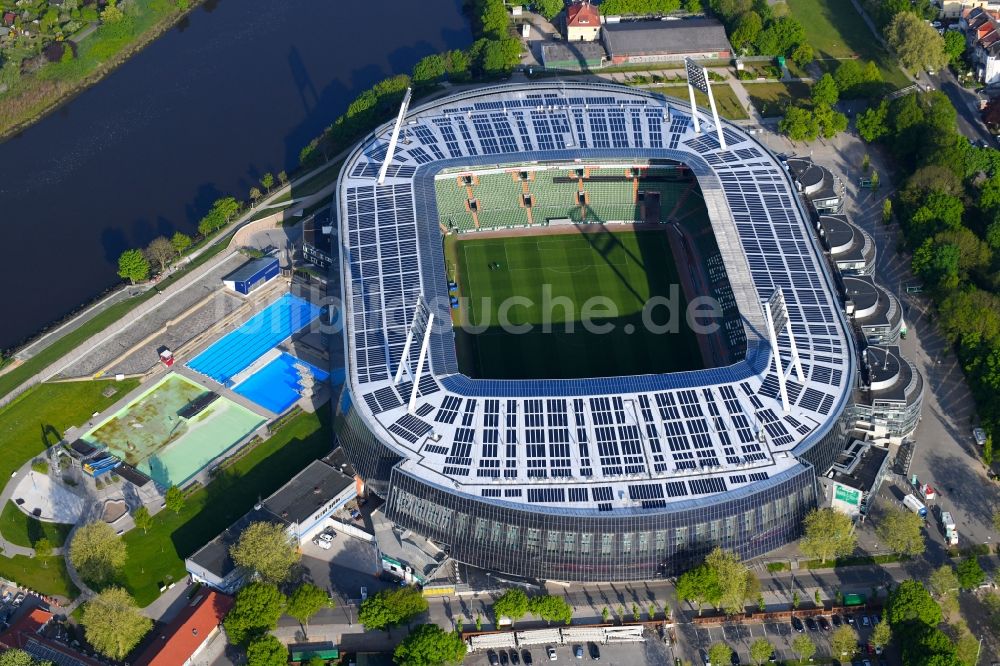 Bremen Von Oben Weserstadion In Bremen Das Stadion Des Fussball Bundesligisten Werder Bremen