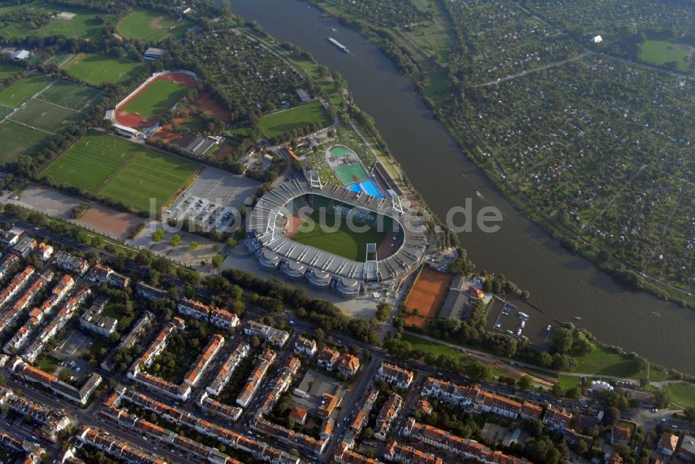 Bremen von oben - Weserstadion in Bremen - das Stadion des Fußball-Bundesligisten Werder Bremen