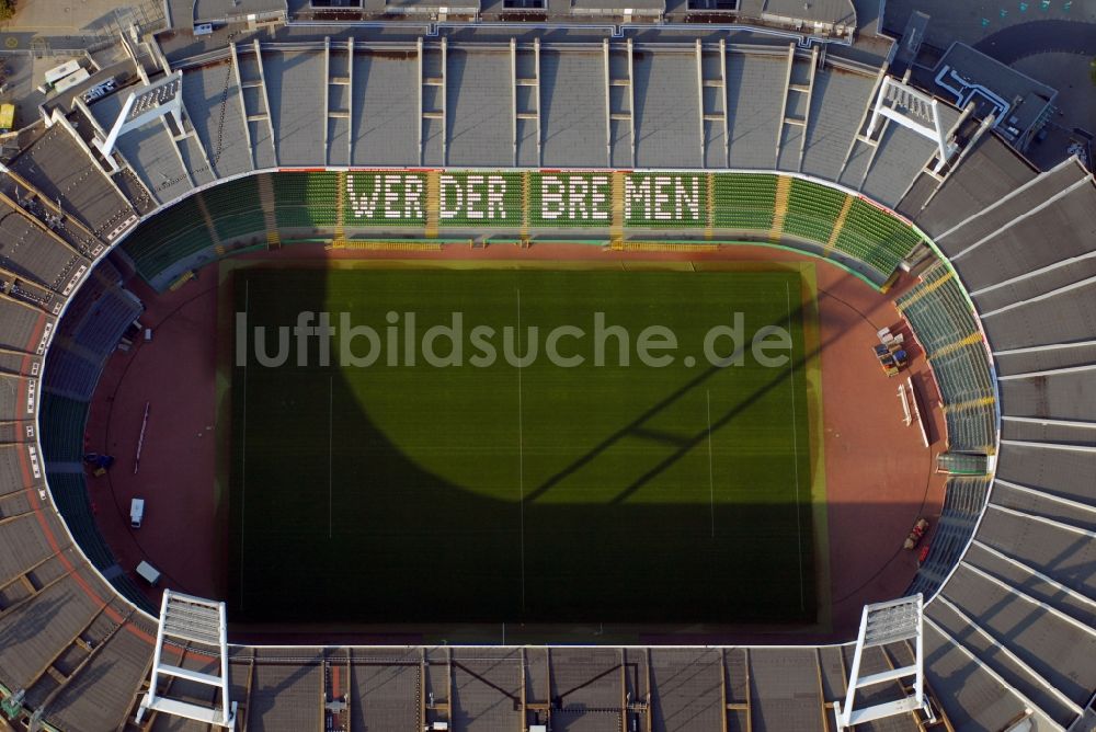 Luftbild Bremen - Weserstadion in Bremen - das Stadion des Fußball-Bundesligisten Werder Bremen