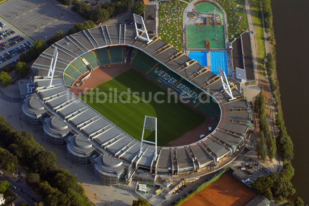 Bremen von oben - Weserstadion in Bremen - das Stadion des Fußball-Bundesligisten Werder Bremen