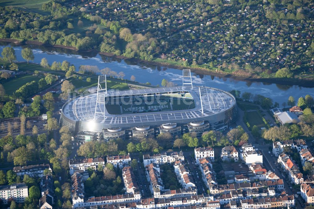 Bremen von oben - Weserstadion in Bremen - das Stadion des Fußball-Bundesligisten Werder Bremen