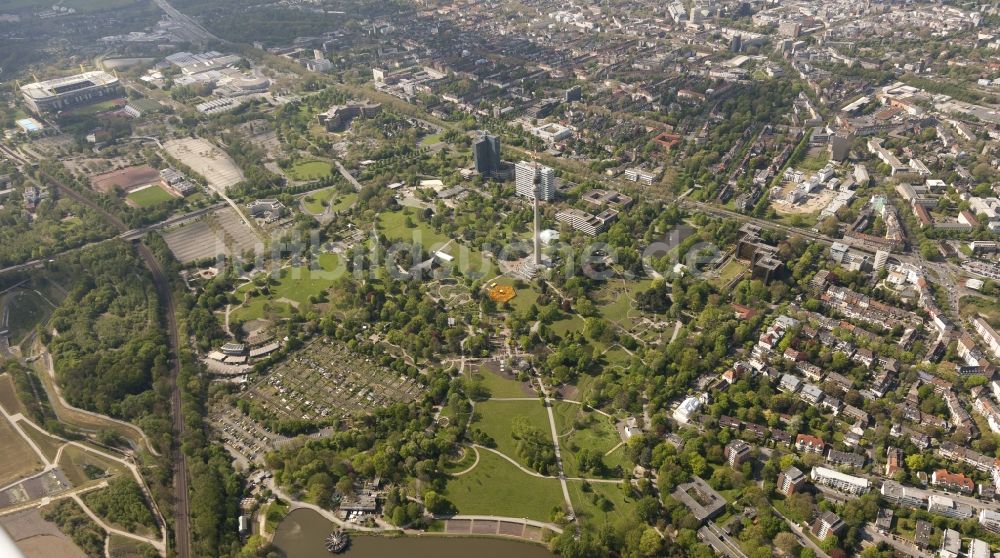 Dortmund von oben - Westfalenpark in Dortmund im Bundesland Nordrhein-Westfalen