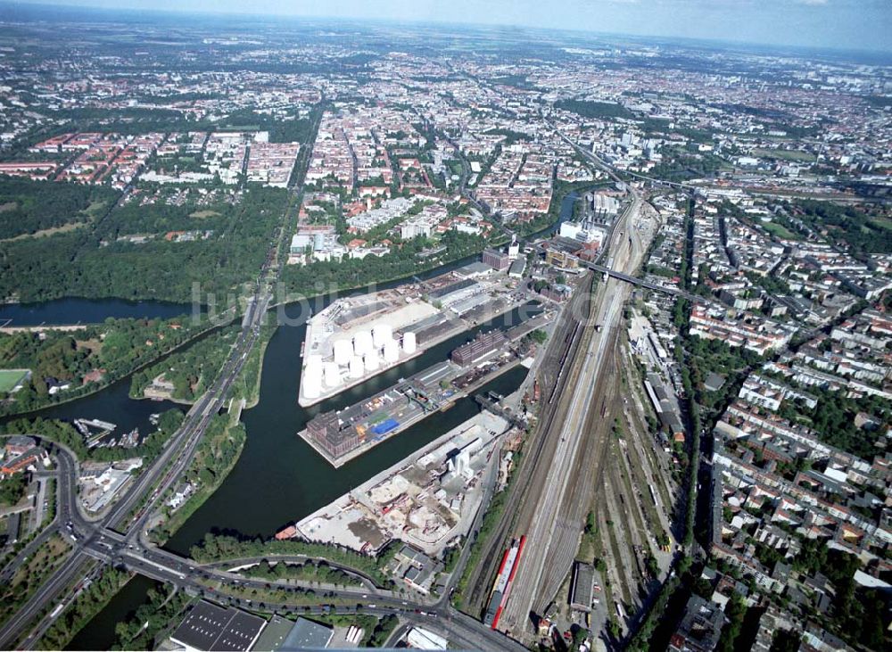 Luftaufnahme Berlin - Westhafen der BEHALA in Berlin