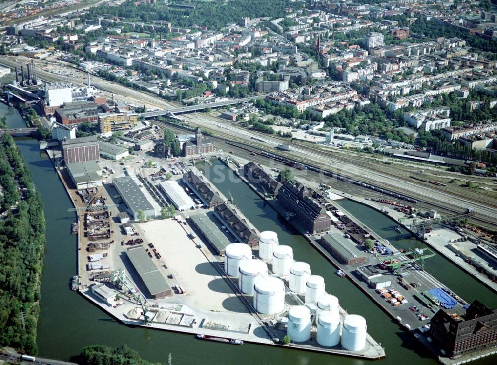 Luftaufnahme Berlin - Westhafen der BEHALA in Berlin