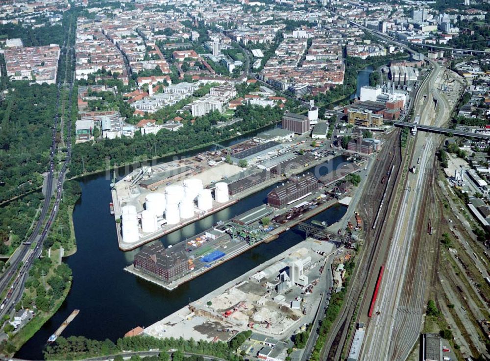 Luftaufnahme Berlin - Westhafen der BEHALA in Berlin