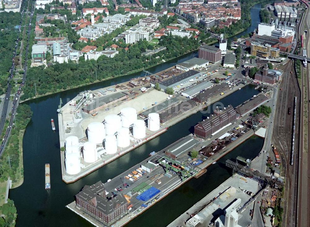 Luftaufnahme Berlin - Westhafen der BEHALA in Berlin