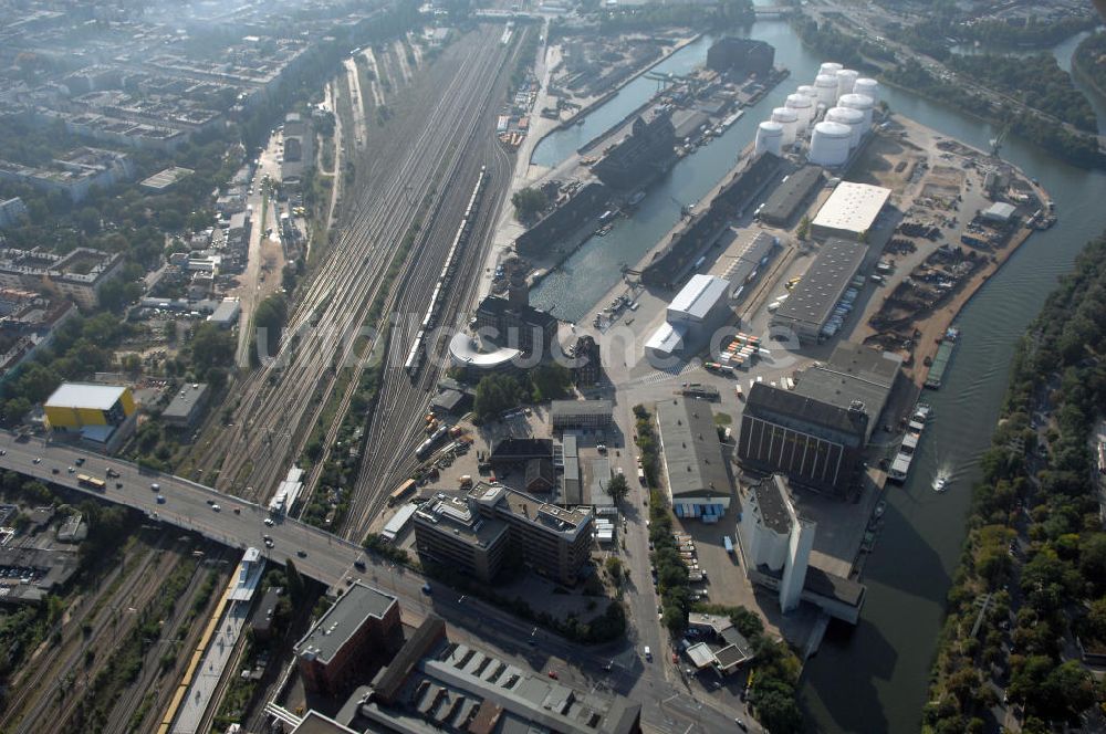 Luftaufnahme Berlin - Westhafen der BEHALA in Berlin