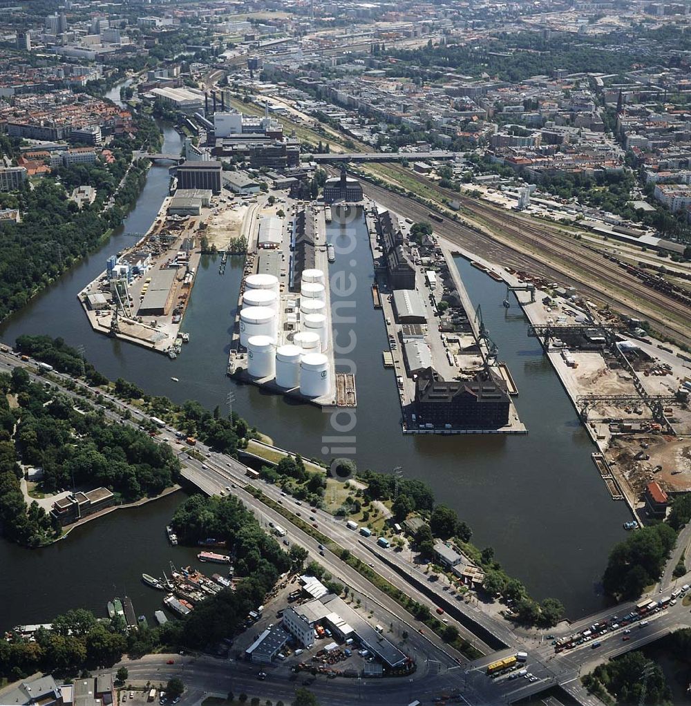 Luftaufnahme Berlin - Tiergarten - Moabit - Westhafen der BEHALA im Tiergarten