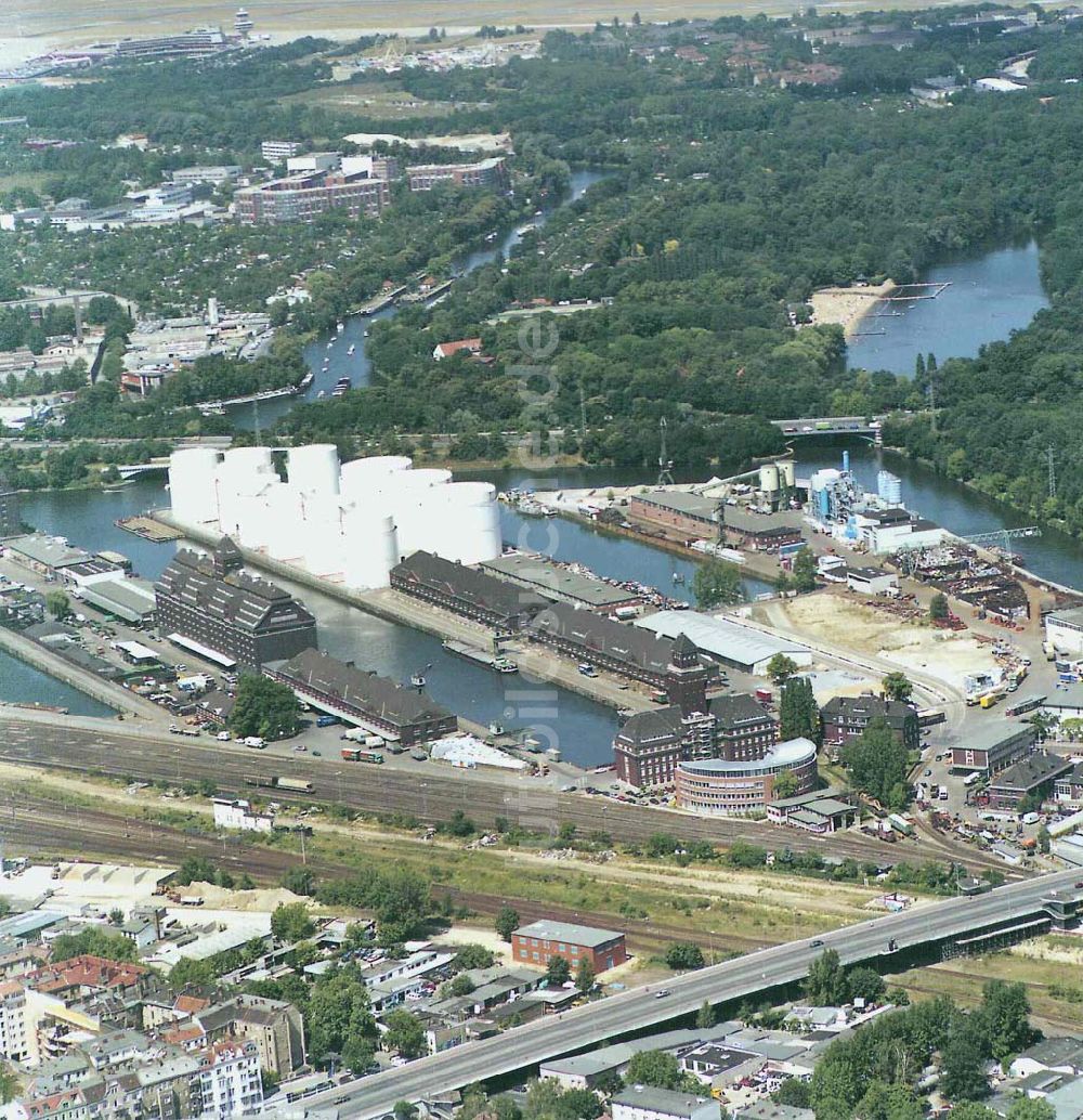 Luftaufnahme Berlin - Tiergarten - Moabit - Westhafen der BEHALA im Tiergarten