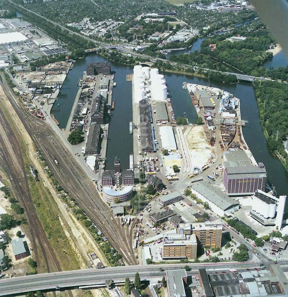 Luftaufnahme Berlin - Tiergarten - Moabit - Westhafen der BEHALA im Tiergarten