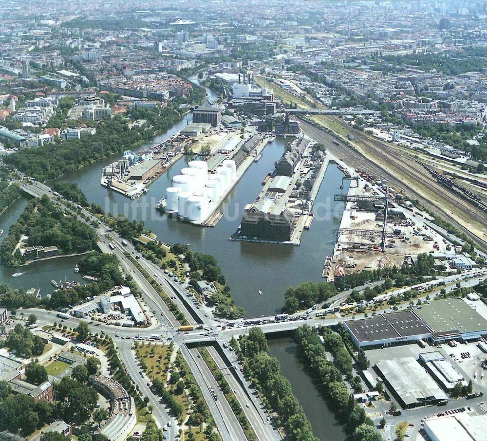 Luftaufnahme Berlin - Tiergarten - Moabit - Westhafen der BEHALA im Tiergarten