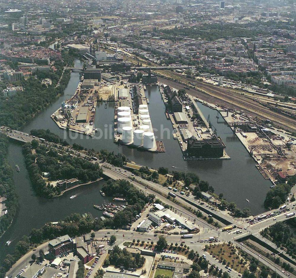 Berlin - Tiergarten - Moabit von oben - Westhafen der BEHALA im Tiergarten