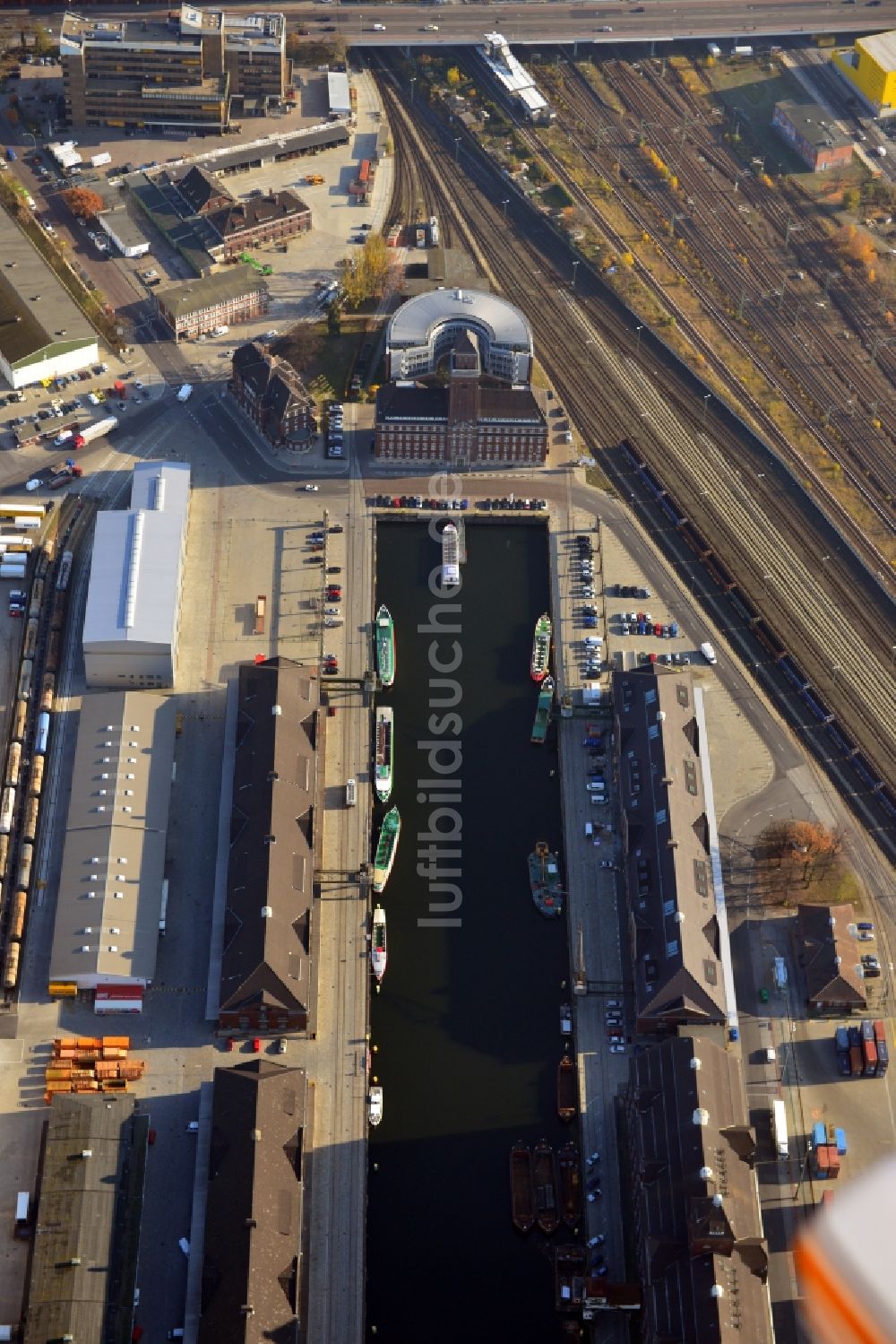 Luftbild Berlin OT Moabit - Westhafen in Berlin im Bezirk Mitte im Ortsteil Moabit