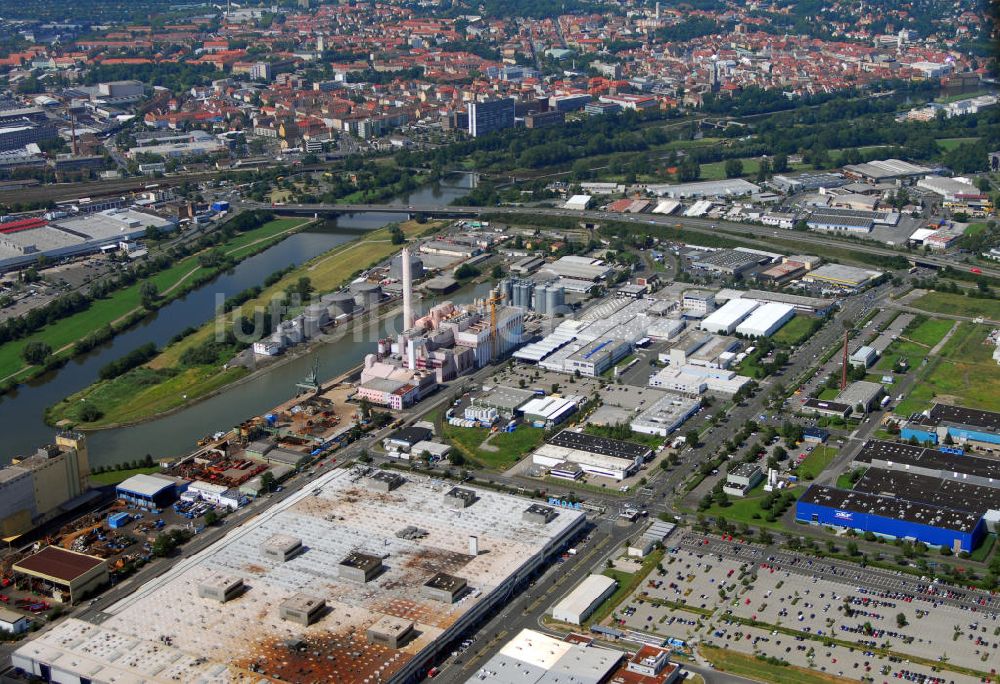 SCHWEINFURT aus der Vogelperspektive: Westhafen am Main in Schweinfurt