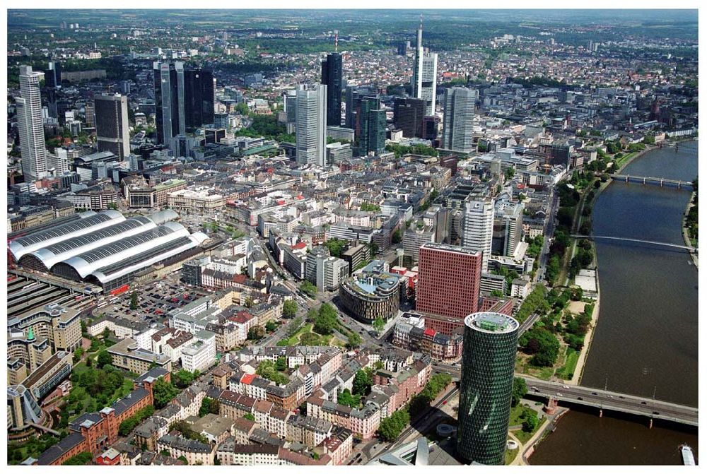 Luftaufnahme Frankfurt am Main - Westhafen Tower in Frankfurt/Main