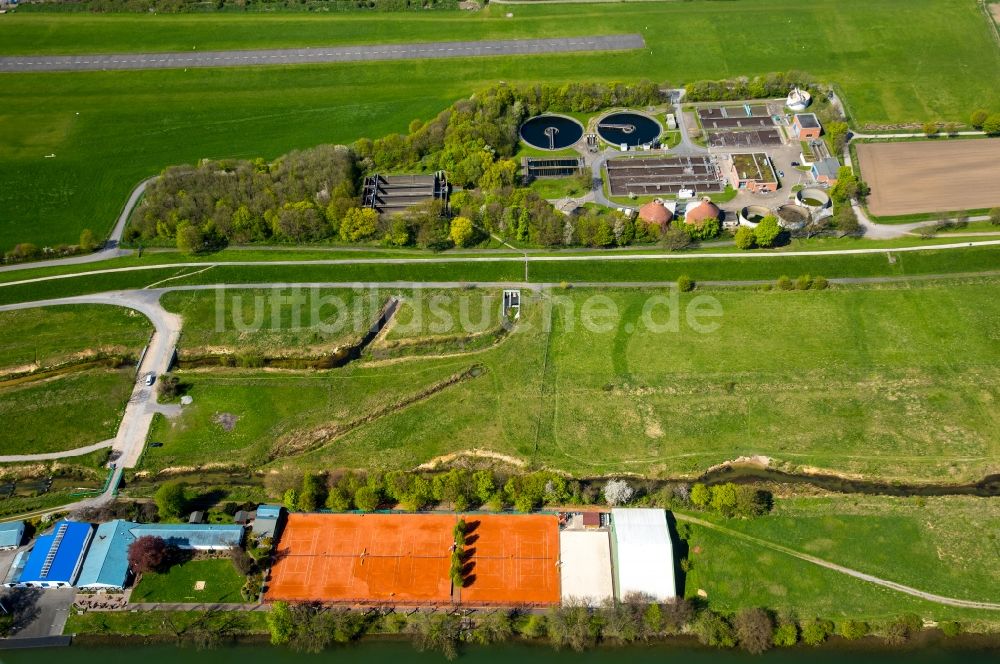 Hamm aus der Vogelperspektive: Westlicher Bereich der Lippeauen am Ufer des Flusses Lippe und des Datteln-Hamm-Kanal im Norden der Stadt Hamm im Bundesland Nordrhein-Westfalen