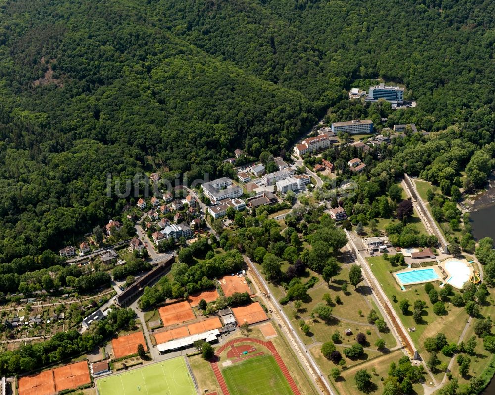 Luftbild Bad Kreuznach - Westufer der Nahe und Salinental in Bad Kreuznach im Bundesland Rheinland-Pfalz