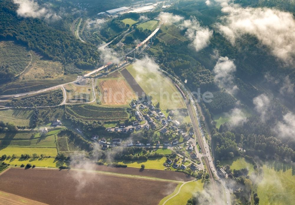 Luftbild Bestwig - Wetterlage mit Wolkenbildung in Bestwig im Bundesland Nordrhein-Westfalen, Deutschland