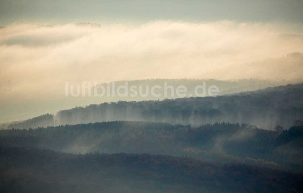 Luftaufnahme Dachsenhausen - Wetterlage mit Wolkenbildung in Dachsenhausen im Bundesland Rheinland-Pfalz