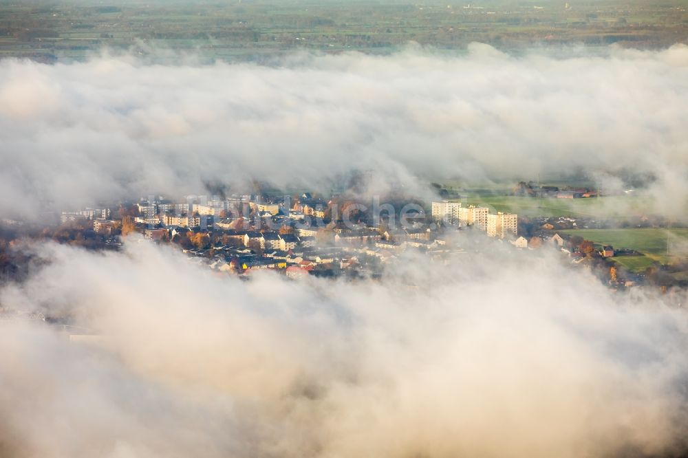 Luftaufnahme Hamm - Wetterlage mit Wolkenbildung in Hamm im Bundesland Nordrhein-Westfalen, Deutschland