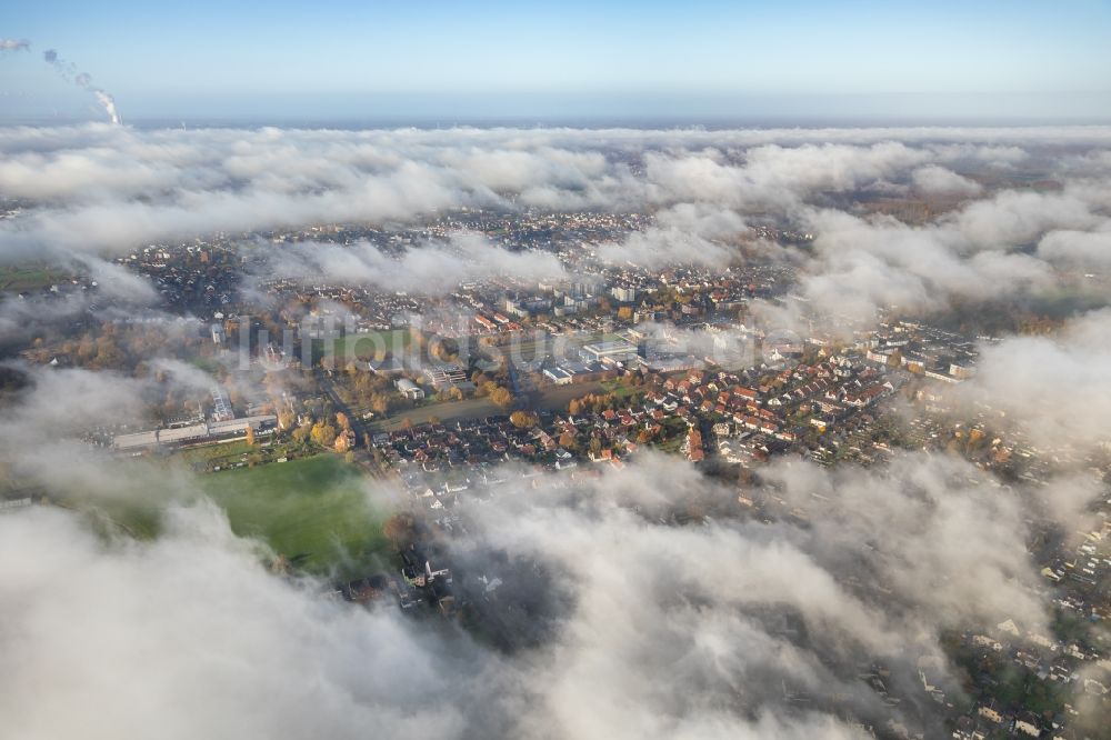 Luftbild Hamm - Wetterlage mit Wolkenbildung in Hamm im Bundesland Nordrhein-Westfalen, Deutschland