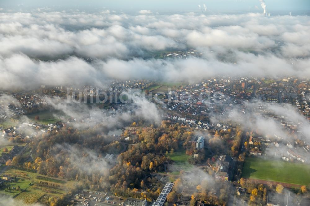 Luftaufnahme Hamm - Wetterlage mit Wolkenbildung in Hamm im Bundesland Nordrhein-Westfalen, Deutschland