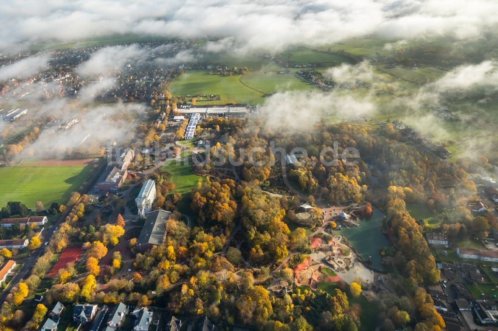 Luftaufnahme Hamm - Wetterlage mit Wolkenbildung in Hamm im Bundesland Nordrhein-Westfalen, Deutschland