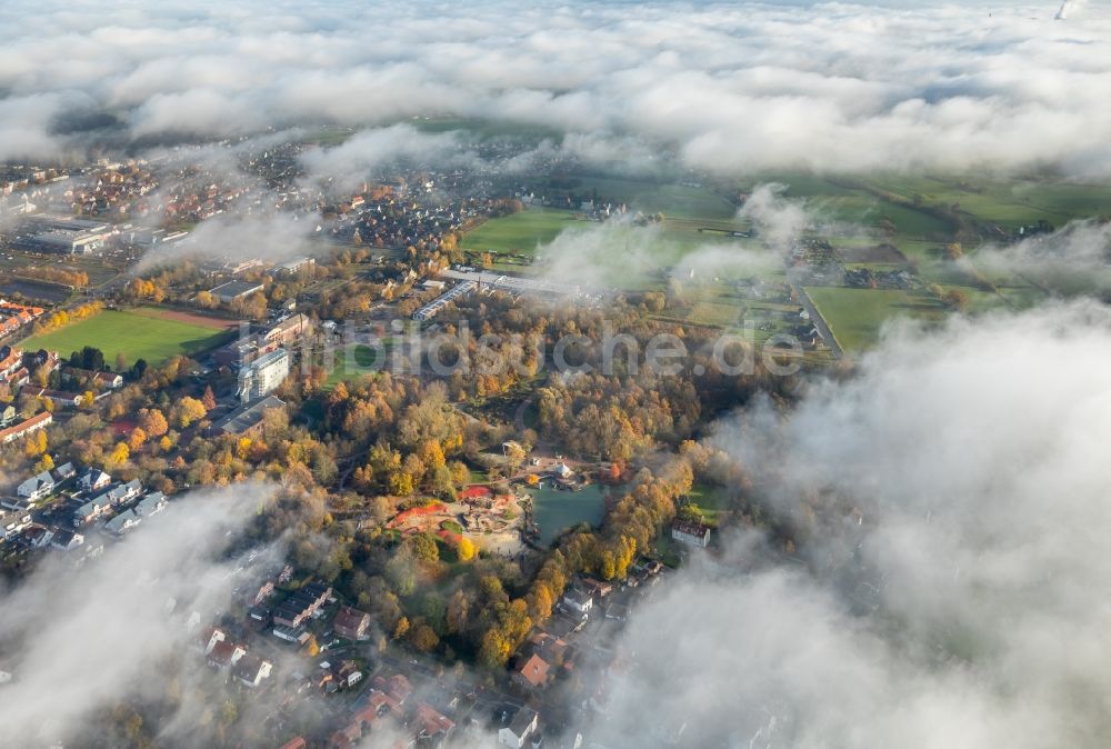 Hamm von oben - Wetterlage mit Wolkenbildung in Hamm im Bundesland Nordrhein-Westfalen, Deutschland