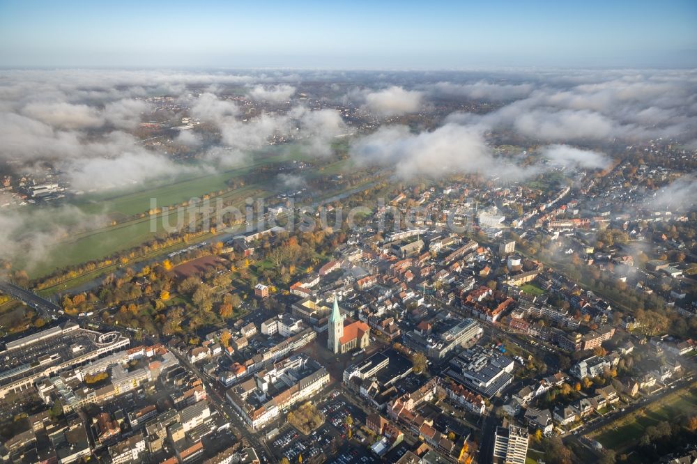 Luftaufnahme Hamm - Wetterlage mit Wolkenbildung in Hamm im Bundesland Nordrhein-Westfalen, Deutschland