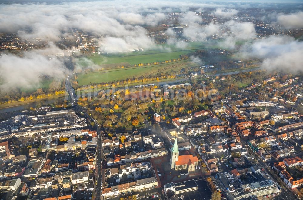 Hamm aus der Vogelperspektive: Wetterlage mit Wolkenbildung in Hamm im Bundesland Nordrhein-Westfalen, Deutschland