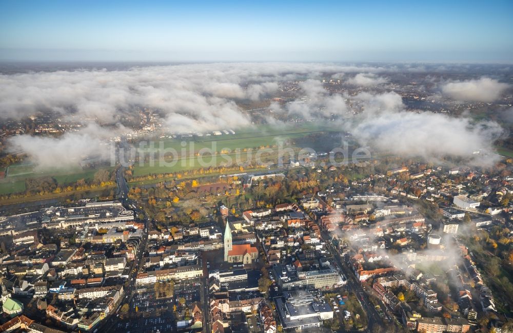 Luftbild Hamm - Wetterlage mit Wolkenbildung in Hamm im Bundesland Nordrhein-Westfalen, Deutschland