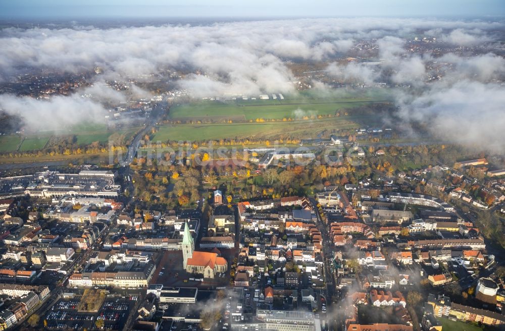 Luftaufnahme Hamm - Wetterlage mit Wolkenbildung in Hamm im Bundesland Nordrhein-Westfalen, Deutschland