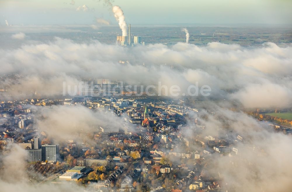 Luftbild Hamm - Wetterlage mit Wolkenbildung in Hamm im Bundesland Nordrhein-Westfalen, Deutschland