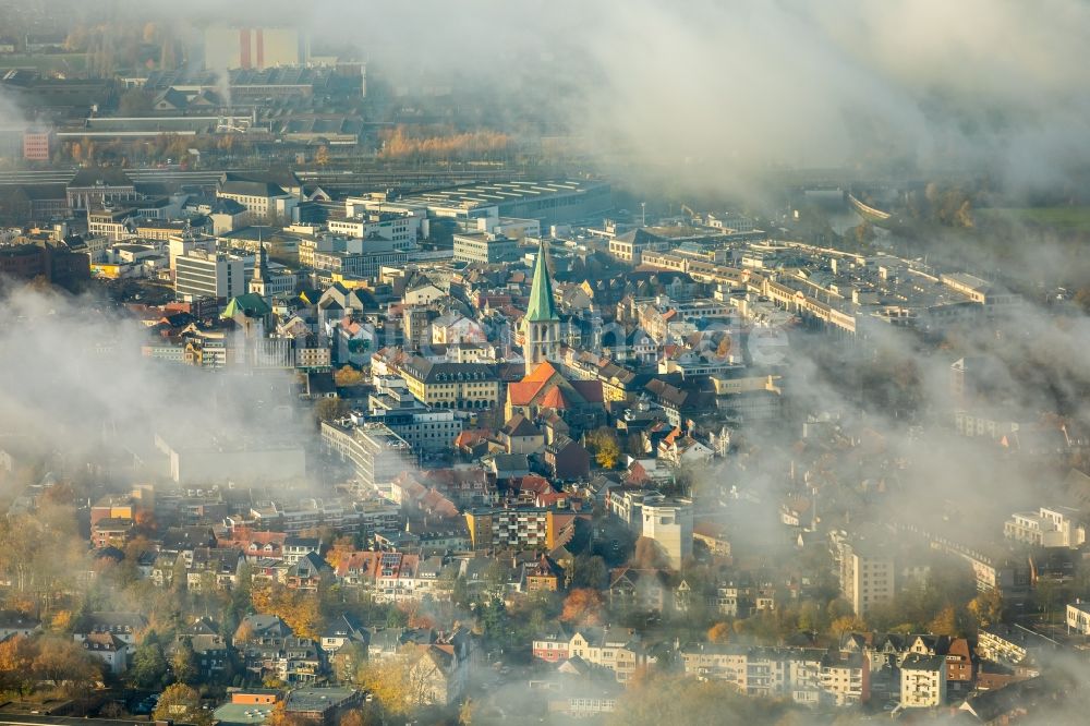 Luftaufnahme Hamm - Wetterlage mit Wolkenbildung in Hamm im Bundesland Nordrhein-Westfalen, Deutschland