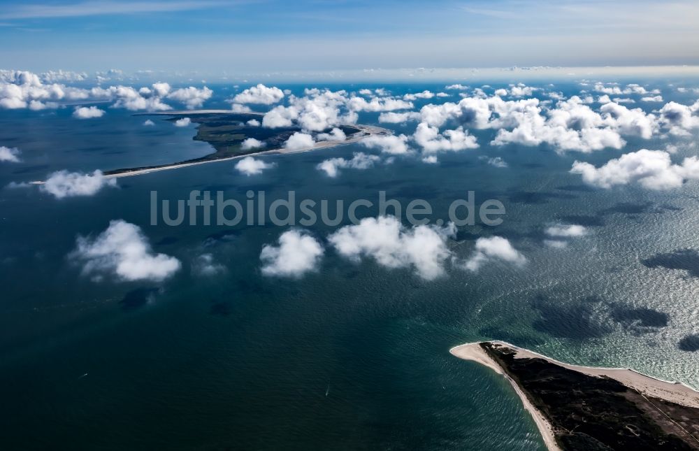 Hörnum (Sylt) von oben - Wetterlage mit Wolkenbildung in Hörnum (Sylt) im Bundesland Schleswig-Holstein, Deutschland