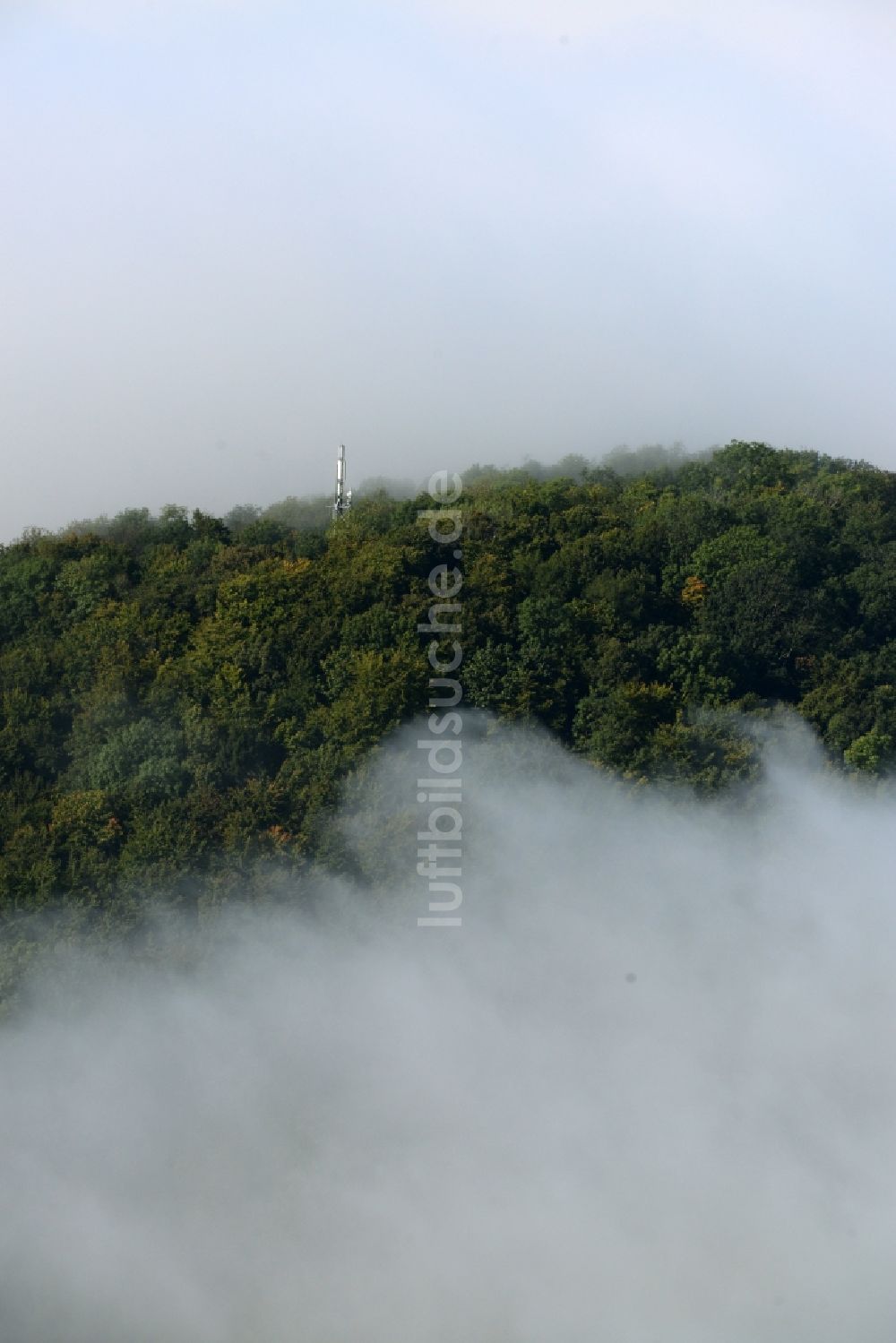 Marth von oben - Wetterlage mit Wolkenbildung in Marth im Bundesland Thüringen