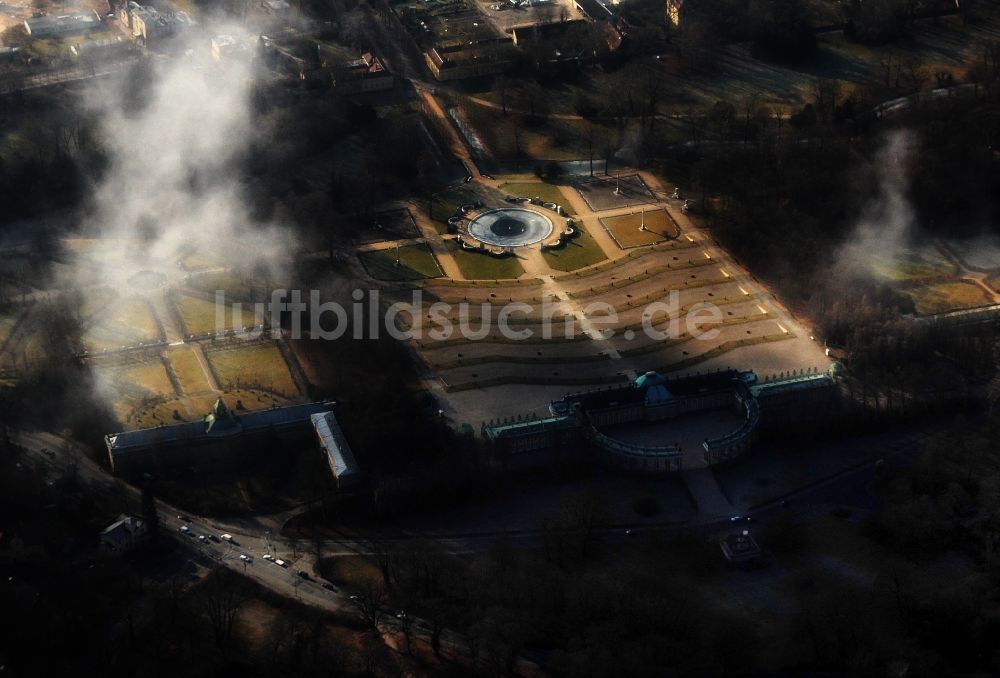 Luftbild Potsdam - Wetterlage mit Wolkenbildung in Potsdam im Bundesland Brandenburg