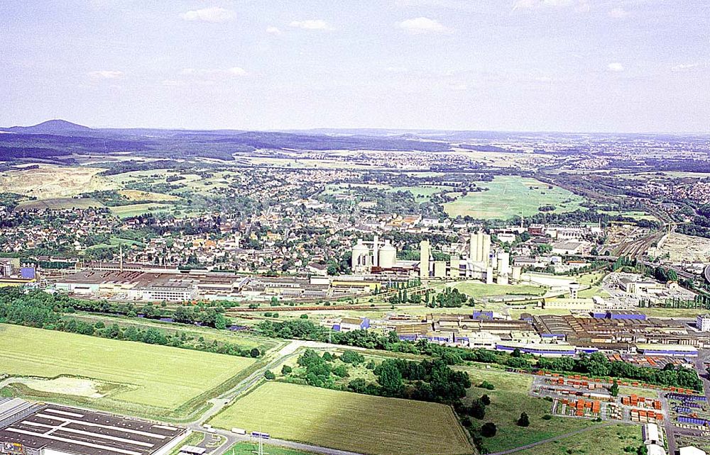 Wetzlar / Hessen aus der Vogelperspektive: Wetzlar / Hessen Blick auf das Stadtzentrum von Wetzlar und die Buderus-Werke Adresse: Buderus Heiztechnik GmbH Sophienstr