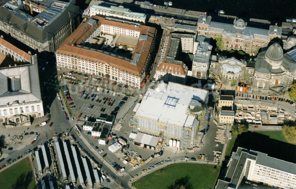 Luftaufnahme Dresden - Wiederaufbau der Dresdner Frauenkirche