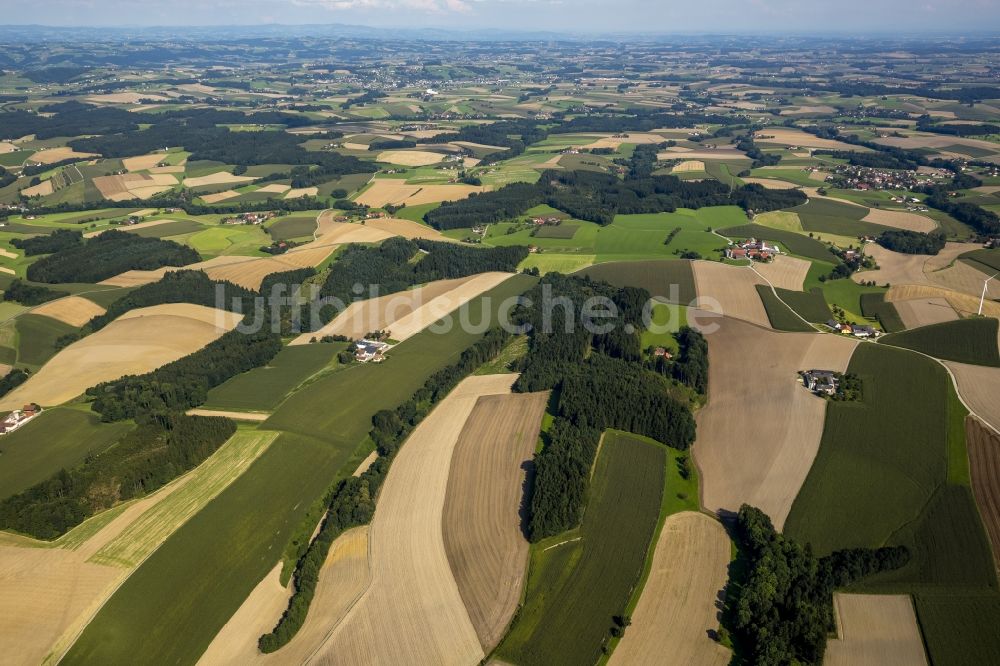 Luftbild Krennhof - Wiesen und Felder um Krennhof im Bundesland Oberösterreich in Österreich